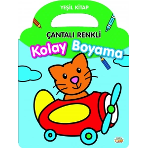 Çantalı Renkli Kolay Boyama- Yeşil Kitap