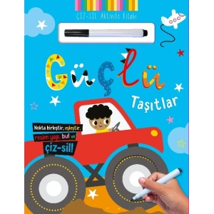 Çiz – Sil Aktivite Kitabı  Güçlü Taşıtlar