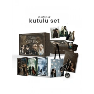 Gümüş Yürek Serisi - Üç Kitaplık Hediyeli Yan Boyamalı Kutu(Ciltli)