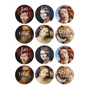 İkonik Tablolar Sticker  (12’li)