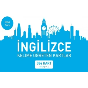 İngilizce Kelime Öğreten Kartlar Mavi Kutu (Sharp-z)