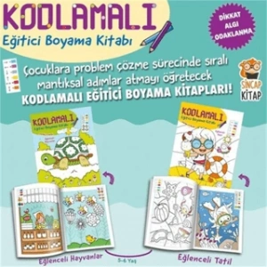 Kodlamalı Eğitici Boyama Kitabı 5-6 Yaş (2 Kitap Takım)