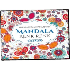 Mandala Renk Renk Çiçekler