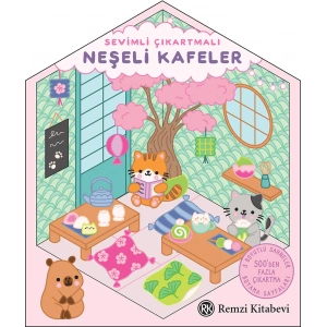 Sevimli Çıkartmalı Neşeli Kafeler
