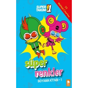 Süper Renkler Boyama Kitabı - 1 - Süper 1 Takım