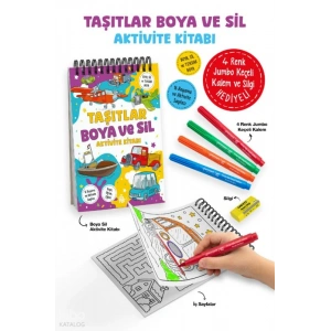 Taşıtlar - Boya ve Sil Aktivite Kitabı