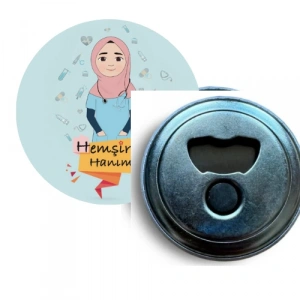 Tesettürlü Hemşire Hanım / Magnet / 58 mm