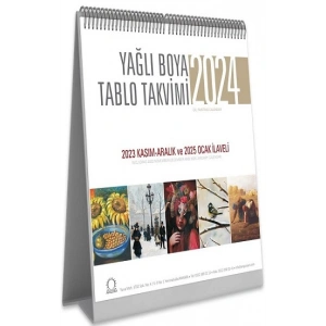 Yağlı Boya Tablo Takvimi 2024 Masa Takvimi