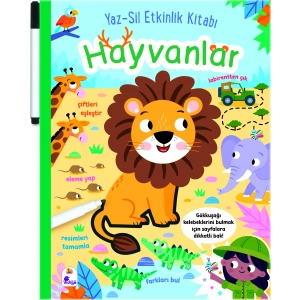 Yaz-Sil Etkinlik Kitabı – Hayvanlar (Kalemli)
