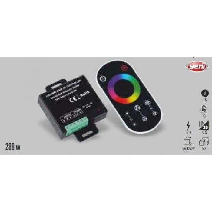 Cata CT-9116 24 Amper Siyah RGB Şerit Led Kumanda 24A 288W