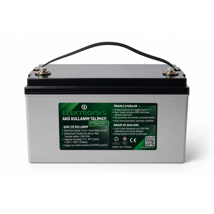 ELEKTROFİKS 12.8v 100Ah lityum akü