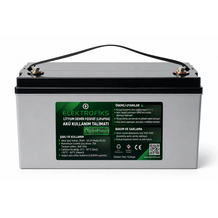 ELEKTROFİKS 25.6V 150Ah Lityum Akü Lifepo4