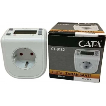 Cata CT-9182 Zaman Ayarlı Dijital Saatli Priz