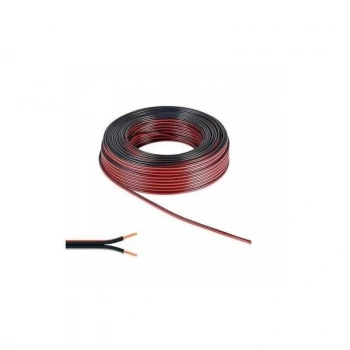 Ünal 2x0,75 mm Kordon Kablo Siyah/Kırmızı CU/CU
