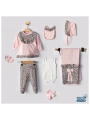 Begisa 8li Set Leopar Hastane Çıkışı %100 Pamuk