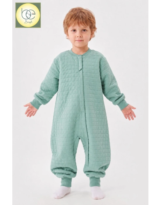 1.5 TOG KAPİTONE %100 PAMUK COCUK BEBEK UYKU TULUMU