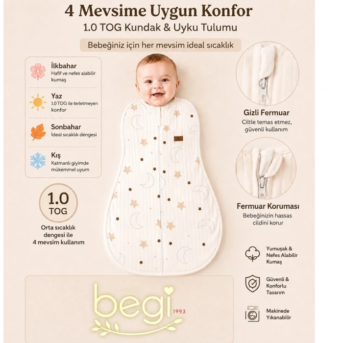1.0 TOG YENİ DOĞAN KUNDAK VE UYKU TULUMU (UYKU KUNDAĞI)