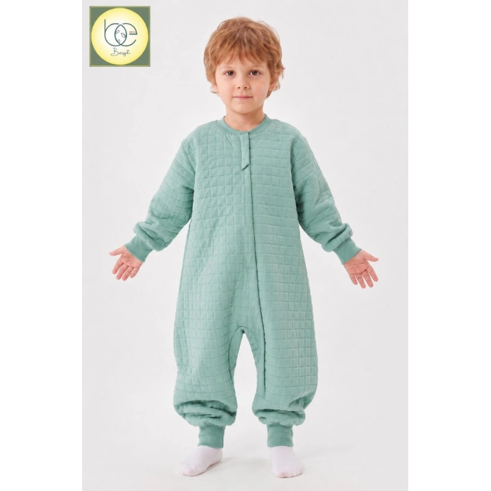 1.5 TOG KAPİTONE %100 PAMUK COCUK BEBEK UYKU TULUMU