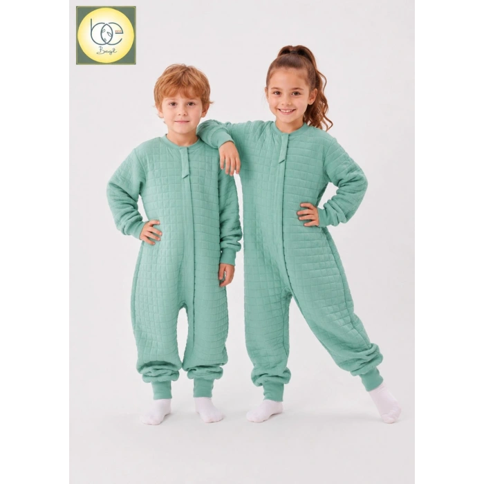 1.5 TOG KAPİTONE %100 PAMUK COCUK BEBEK UYKU TULUMU