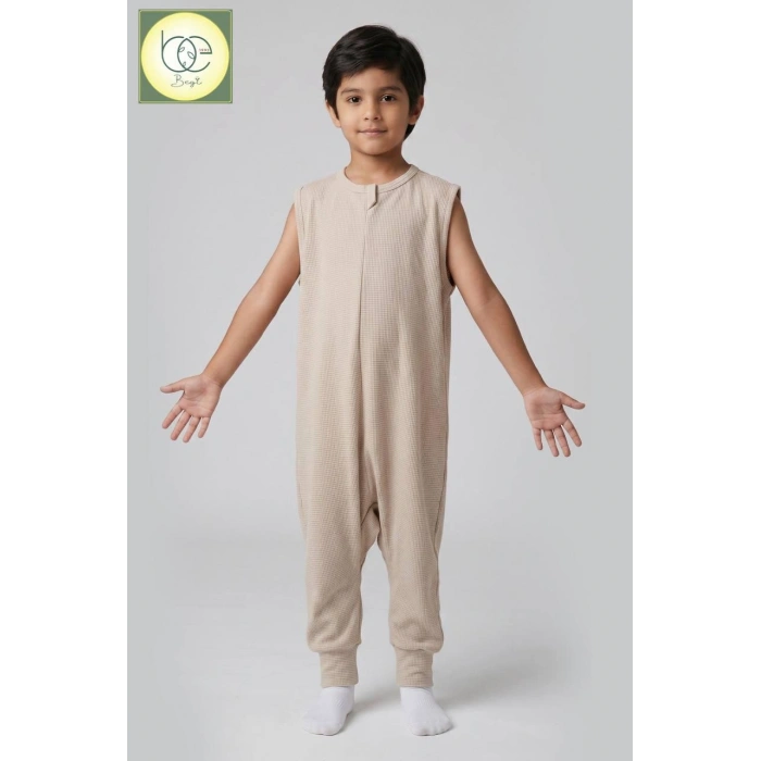 Begi İnterlok Geniş Askılı Çocuk Uyku Tulumu %100 Pamuk Kumaş 1.0 TOG