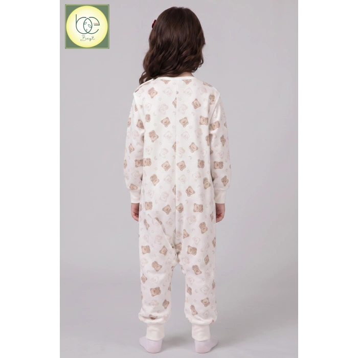 Begi Pazen Kumaş Uzun Kollu Kolu Çıkabilen Çocuk Uyku Tulumu %100 Pamuk 1.0 TOG