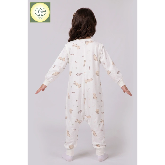Begi Pazen Kumaş Uzun Kollu Kolu Çıkabilen Çocuk Uyku Tulumu %100 Pamuk 1.0 TOG