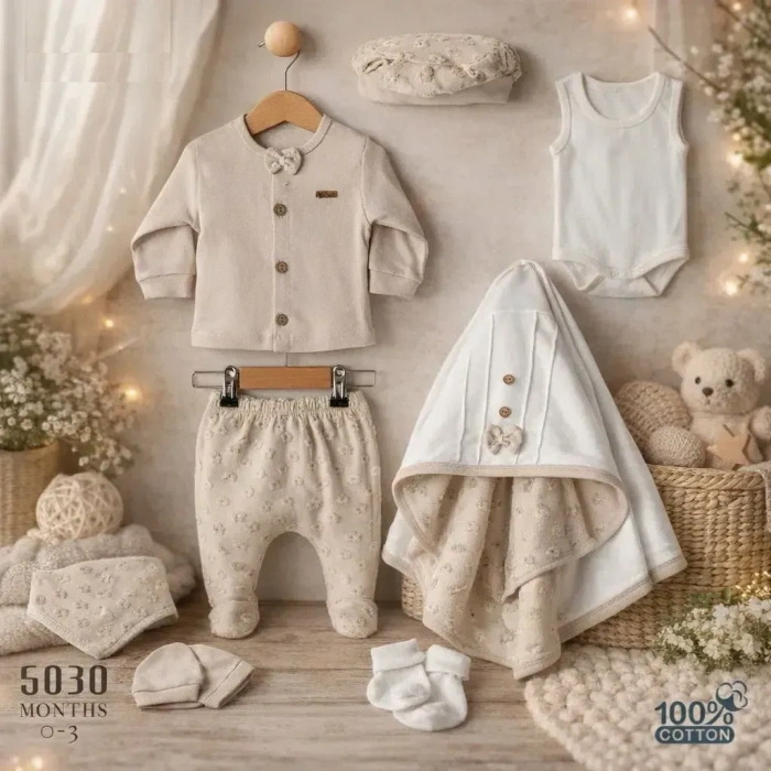 Begisa 8li Set Damatlık Hastane Çıkışı %100 Pamuk