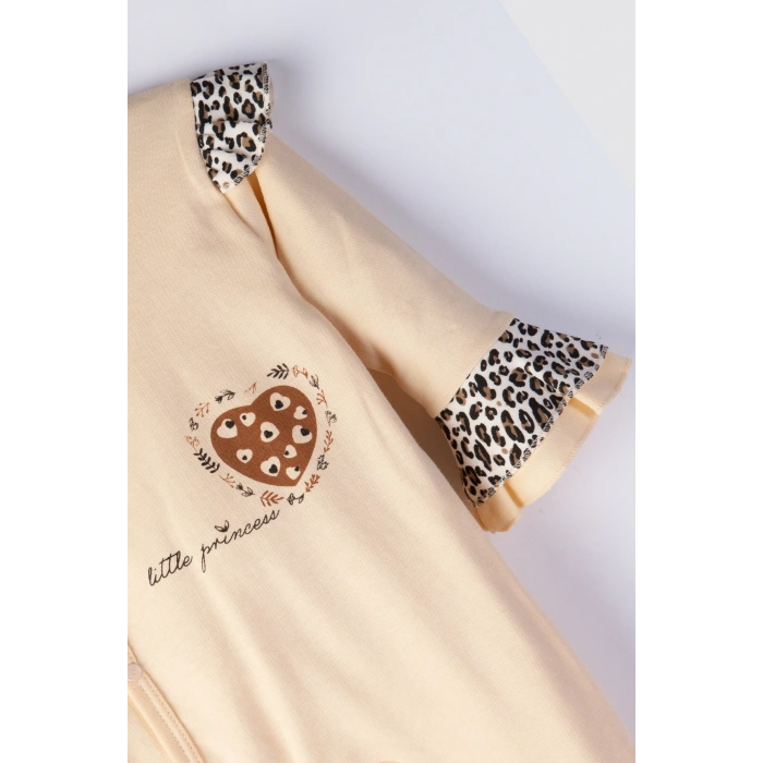 Begisa 8li Set Hastane Çıkışı Leopar %100 Pamuk