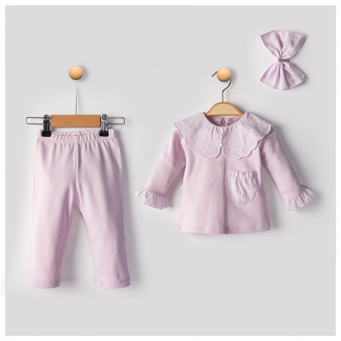 Begisa Dantelli 3  Lü Takım 100% Pamuk