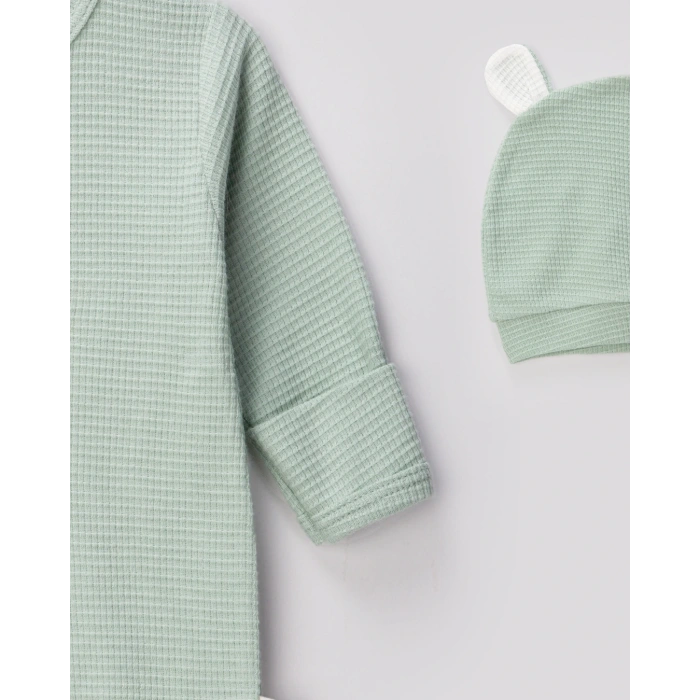 Waffle Kumaş % 100 Pamuk Bebe Tulum