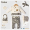 Begisa 5li Set Leoparlı Hastane Çıkışı %100 Pamuk