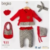 Begisa 5li Set leoparlı Hastane Çıkışı %100 Pamuk
