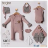 Begisa 8li Set Leoparlı Hastane Çıkışı %100 Pamuk