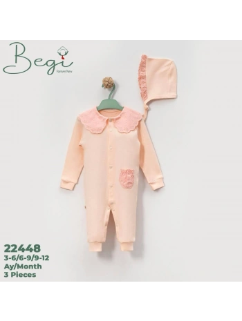 BEBEK DANTELLİ ŞAPKA TULUM TAKIM