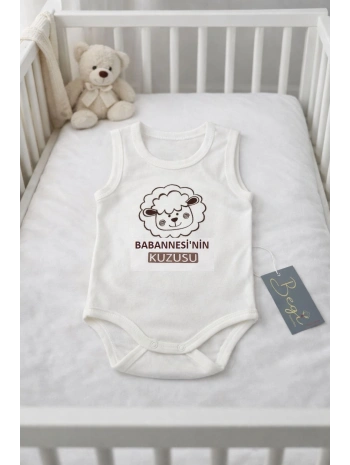 Begi Geniş Askılı Babannesinın Kuzulu Baskılı Çıtçıtlı Badi