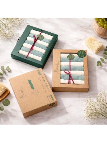 Begi Ağız Silme Mendili 7li Özel Seri %100 Pamuk Yumuşak Kumaş Yıkanabilir