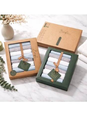 Begi Ağız Silme Mendili 7li Özel Seri %100 Pamuk Yumuşak Kumaş Yıkanabilir