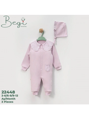 BEBEK DANTELLİ ŞAPKA TULUM TAKIM