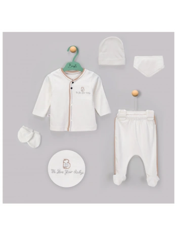 Begisa 5li Set Arabiyeli Hastane Çıkışı %100 Pamuk