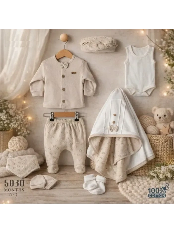 Begisa 8li Set Damatlık Hastane Çıkışı %100 Pamuk