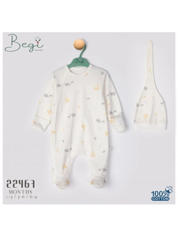 Begisa Zurafa Baskılı Tulum % 100 Pamuk