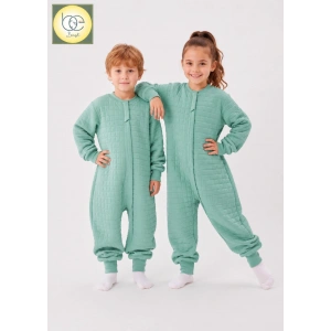 1.5 TOG KAPİTONE %100 PAMUK COCUK BEBEK UYKU TULUMU
