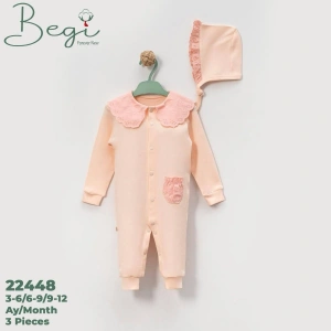 BEBEK DANTELLİ ŞAPKA TULUM TAKIM