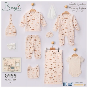 Begisa 10lu Set Hastane Çıkışı %100 Pamuk