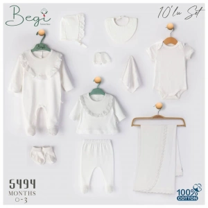 Begisa 10lu Set Hastane Çıkışı %100 Pamuk