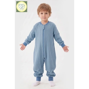 Begi Müslin Kumaş Uzun Kollu Çocuk Uyku Tulumu 1.0 TOG %100 Pamuk