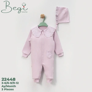 BEBEK DANTELLİ ŞAPKA TULUM TAKIM