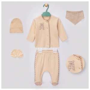 Begisa 5li Set Nakışlı Hastane Çıkışı %100 Pamuk