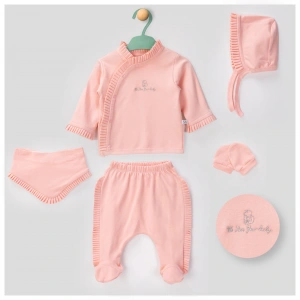 Begisa 5li Set Fileli Nakışlı Hastane Çıkışı %100 Pamuk