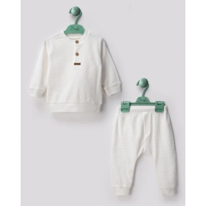 Waffle Kumaş 2li Erkek Bebe Takım % 100 Pamuk